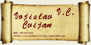 Vojislav Cvijan vizit kartica